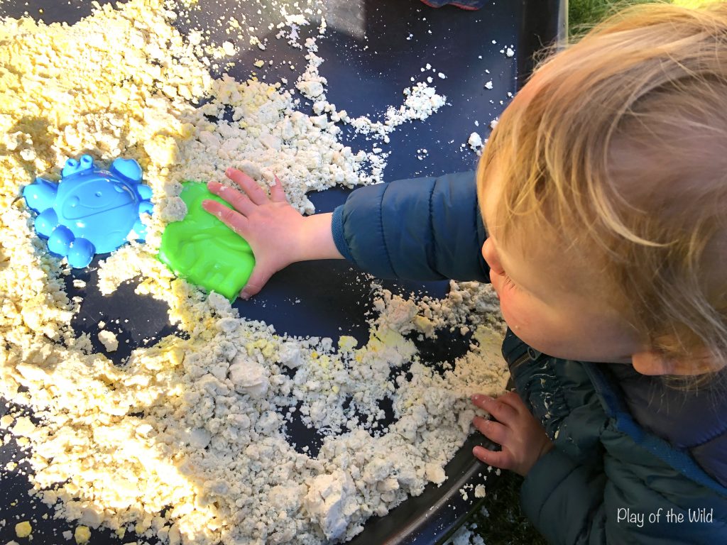 Homemade Cloud Dough with Baby Oil Play of the Wild
